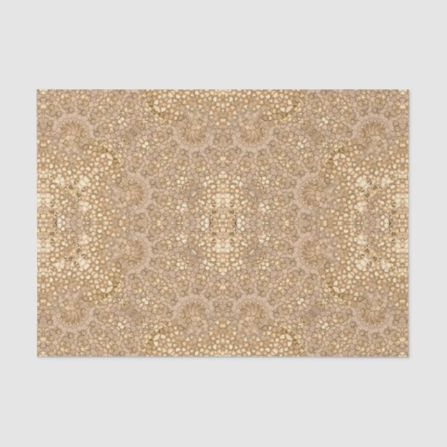 Papel De Seda Design barroco dourado ornamentado (Frente )