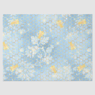 Papel De Seda Design da Série Abelhas Azuis e Douradas nº 15