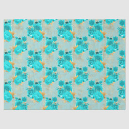 Papel De Seda Design da Série Aqua e Ouro 9