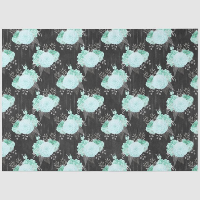 Papel De Seda Design da Série Aqua e Prata 15 (Frente )