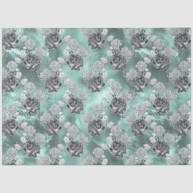 Papel De Seda Design da Série Aqua e Prata 5 (Frente )