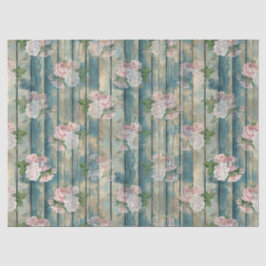 Papel De Seda Design da Série Aqua Floral Desgastada 6