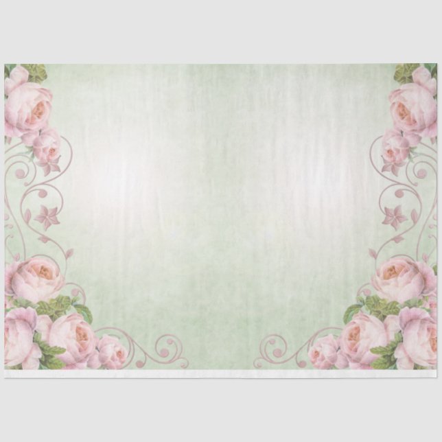Papel De Seda Design da Série Colagem Shabby Chic 6 (Frente )