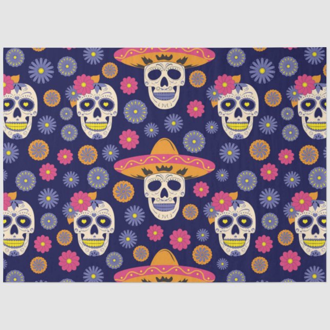Papel De Seda Design da Série Dia dos Mortos 20 (Frente )
