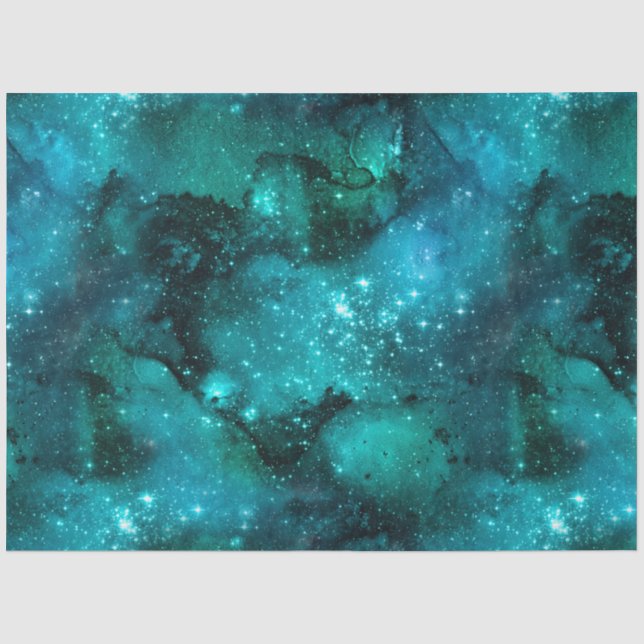 Papel De Seda Design da Série Galáxia Azul (Frente )