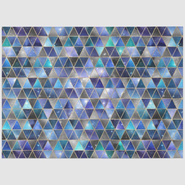 Papel De Seda Design da Série Galáxia Isométrica 8 (Frente )