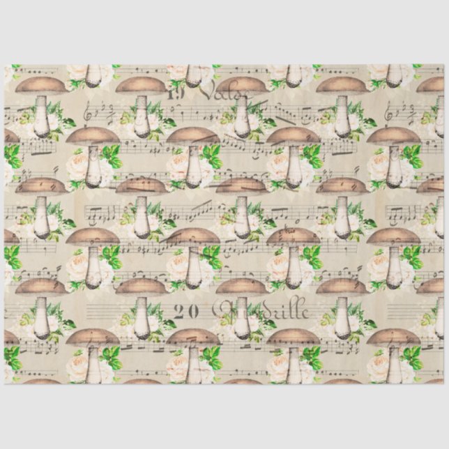 Papel De Seda Design da série Mushroom Ephemera nº 13 (Frente )