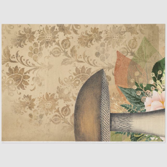 Papel De Seda Design da série Mushroom Ephemera nº 14 (Frente )