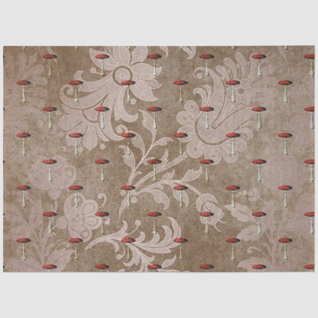 Papel De Seda Design da série Mushroom Ephemera nº 20 (Frente )