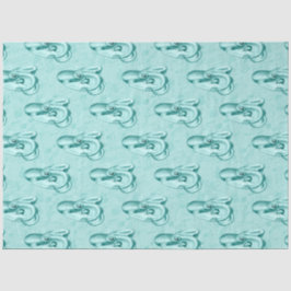 Papel De Seda Design da Série Náutica Lt Azul e Dourada 14