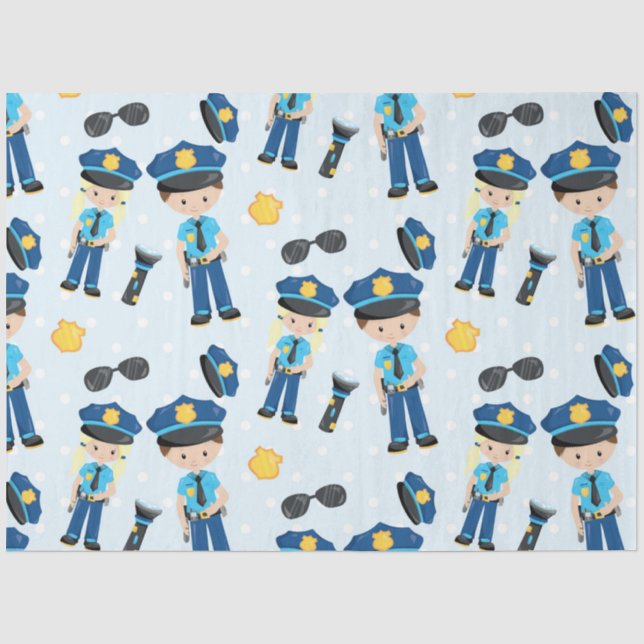 Papel De Seda Design da Série Policial 4 (Frente )
