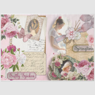 Papel De Seda Design da série Primavera de Chique Vintage