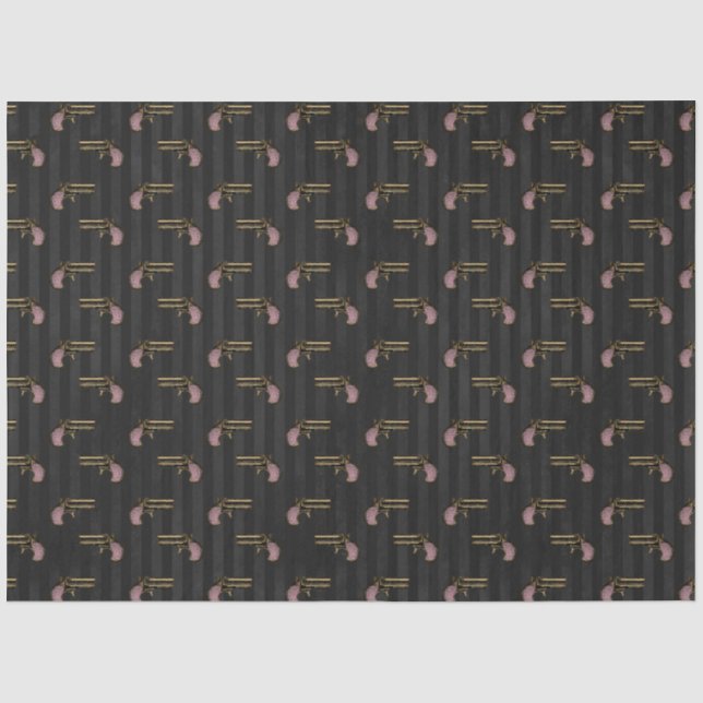 Papel De Seda Design da Série Steampunk Rosa e Dourada 22 (Frente )