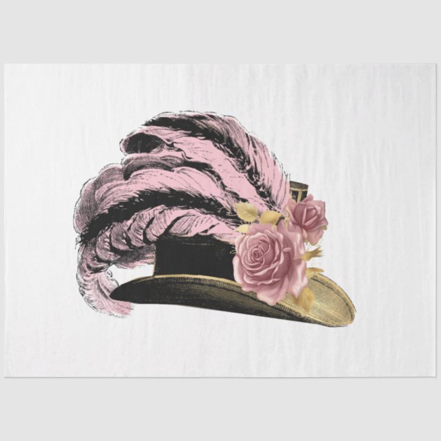 Papel De Seda Design da Série Steampunk Rosa e Dourado 32 (Frente )