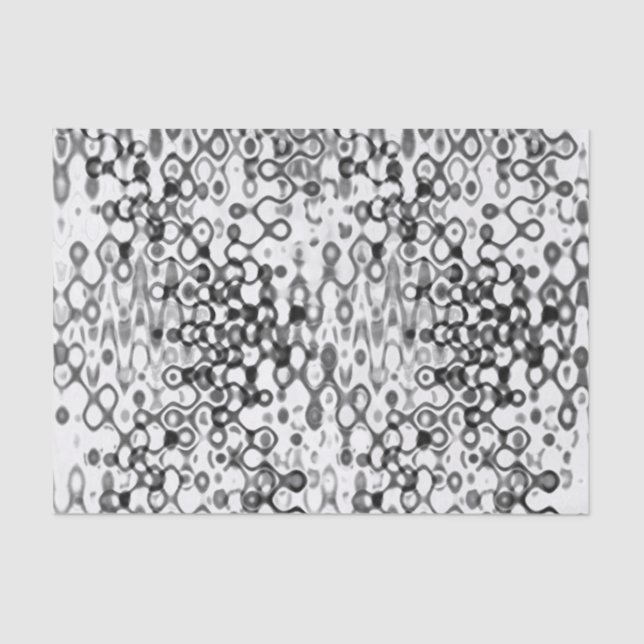 Papel De Seda Design de abstrato moderno branco e preto (Frente )