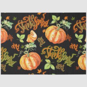 Papel De Seda Design de Ação de Graças da Série Pumpkin