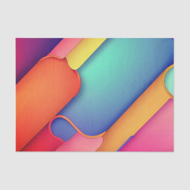 Papel De Seda Design de arte moderna dobra de cor (Frente )