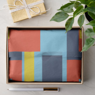 Papel De Seda Design de Bloco Sólido Retro / Conjunto 2