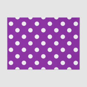 Papel De Seda Design de Bolinhas de de branco roxo