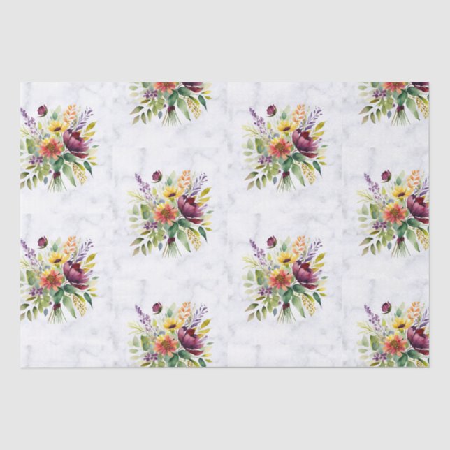 Papel De Seda Design de Buquê de embrulhamento de na moda para p (Frente )