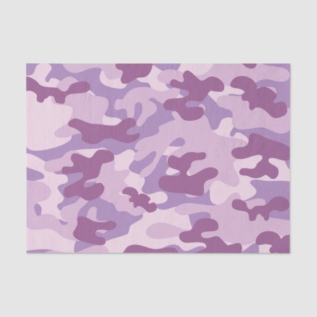 Papel De Seda Design de Camo Roxo (Frente )
