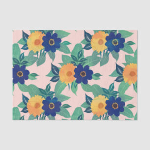 Papel De Seda Design de cor rosa azul Bonito Amarelo