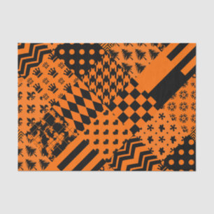 Papel De Seda Design de Correção de Padrões Mistos de Preto Lara