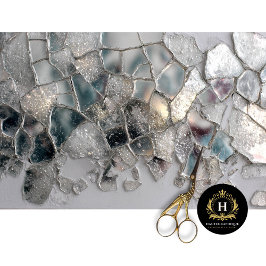 Papel De Seda Design de Decoupage em Vidro com Escamas de Dragão