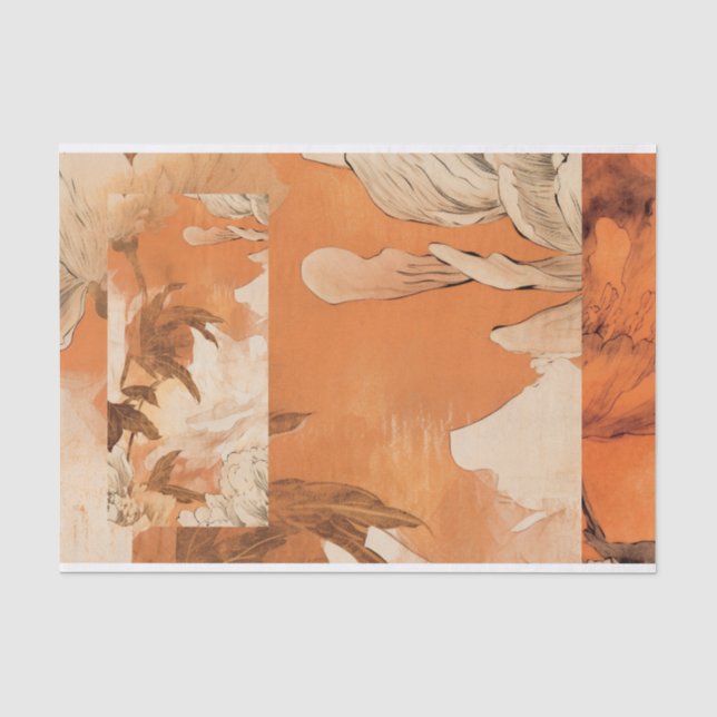 Papel De Seda Design de dissociação de peões laranja (Frente )