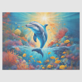Papel De Seda Design de Dolphin Gerado por AI, em Reprodução Vib