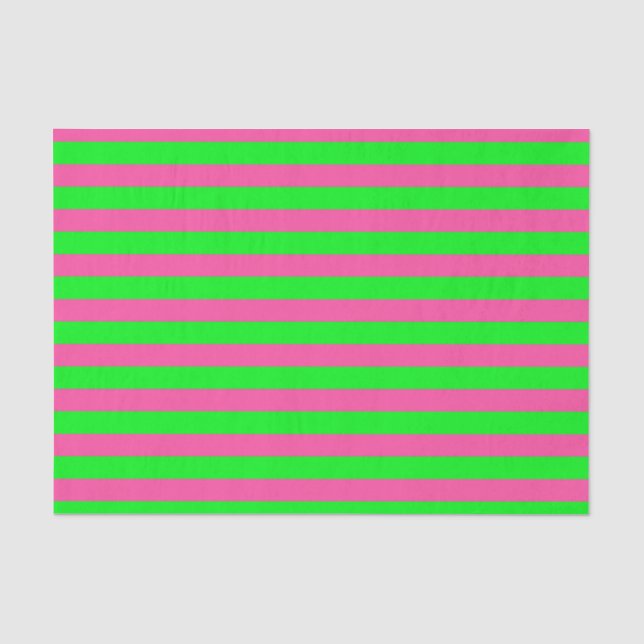 Papel De Seda Design de faixa rosa e verde (Frente )