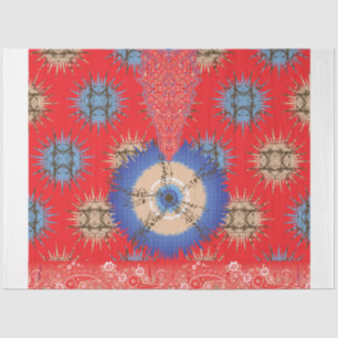 Papel De Seda design de fundo vermelho com círculo azul