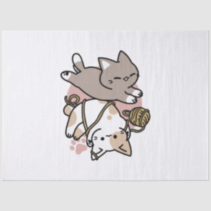 Papel De Seda Design de Gatos Divertidos e Fofos – Patas e Diver