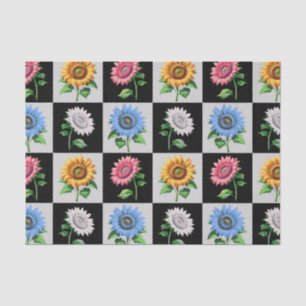 Papel De Seda Design de girassol multicolorido com controlo