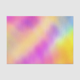 Papel De Seda Design de Gradiente Colorido Iridescente de Pastel