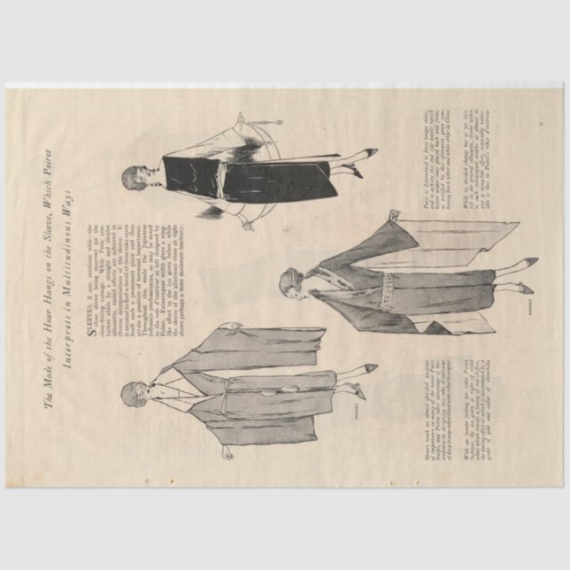 Papel De Seda design de Moda NYC 1921 (Frente )