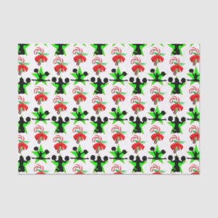 Papel De Seda Design DE NATAL CHEERLEADER DE JOLLY