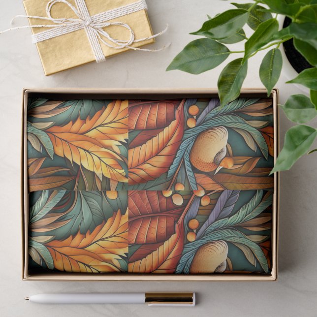 Papel De Seda Design de outono de Ação de Graças (Presente)