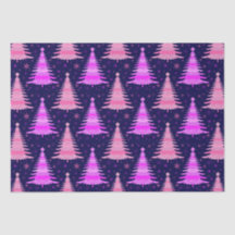 Design de padrão azul rosa na árvore de Natal