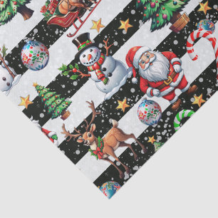 Papel De Seda Design de Padrão de Bandeiras de Natal Decorativas
