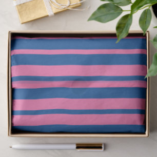 Papel De Seda Design de padrão de listras elegantes rosa e azul