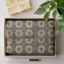 Papel De Seda design de padrão floral futurista