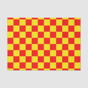 Papel De Seda Design de Padrão Verificado de Verificação Amarelo