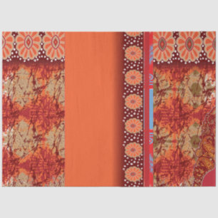 Papel De Seda design de padrão vermelho e dourado