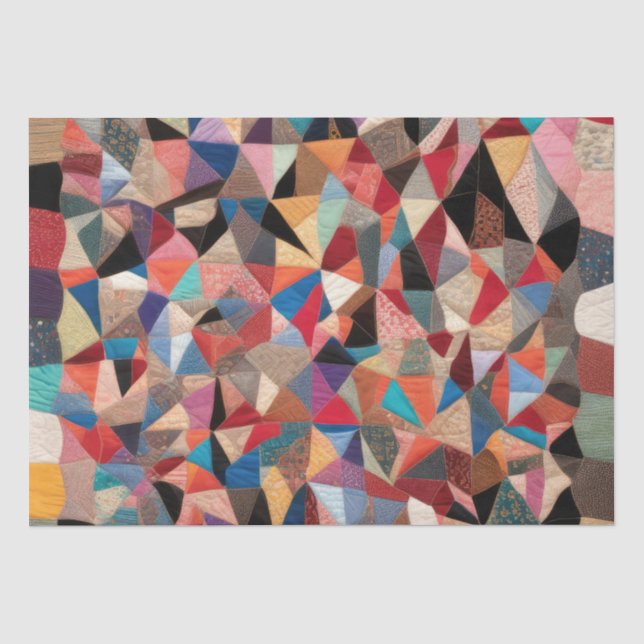 Papel De Seda Design de Quilt Louco (Frente )