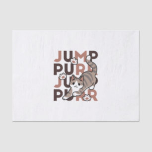 Papel De Seda Design de Salto de Gato Reprodutivo - Trabalho de