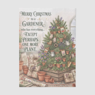 Papel De Seda Design de Saudação de Natal de Jardineiro Engraçad