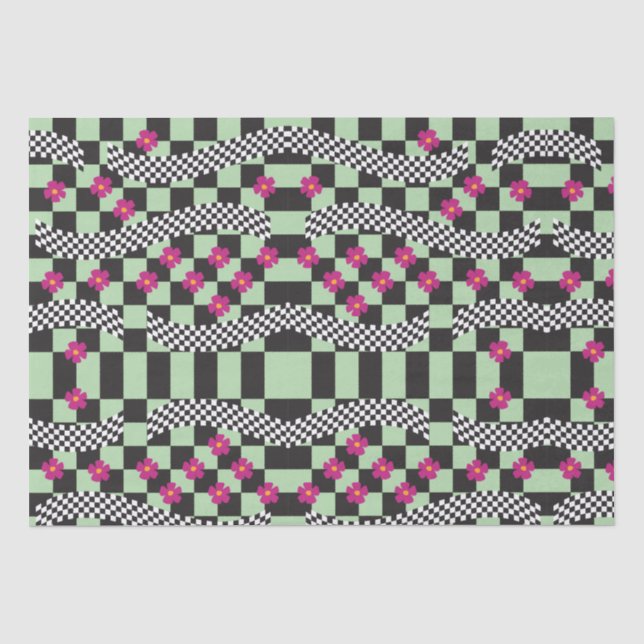 Papel De Seda Design de teclado retroativo (Frente )