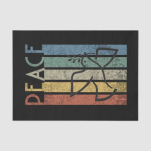 Papel De Seda Design de texto colorido da paz