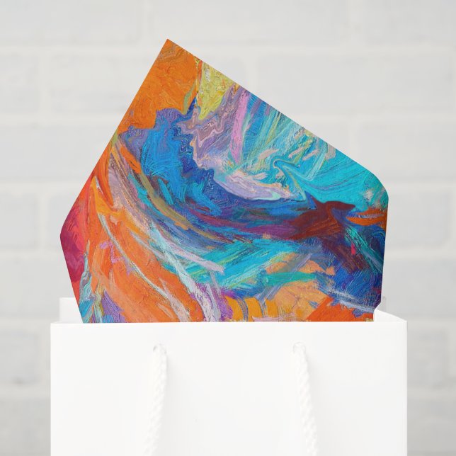 Papel De Seda design de textura abstrata moderna (Sacola de presentes)